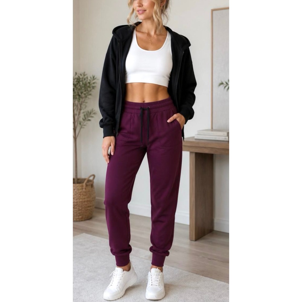 Zyia Active Plum Purple Peak Joggers Womens Size Medium Athletic Sweatpants